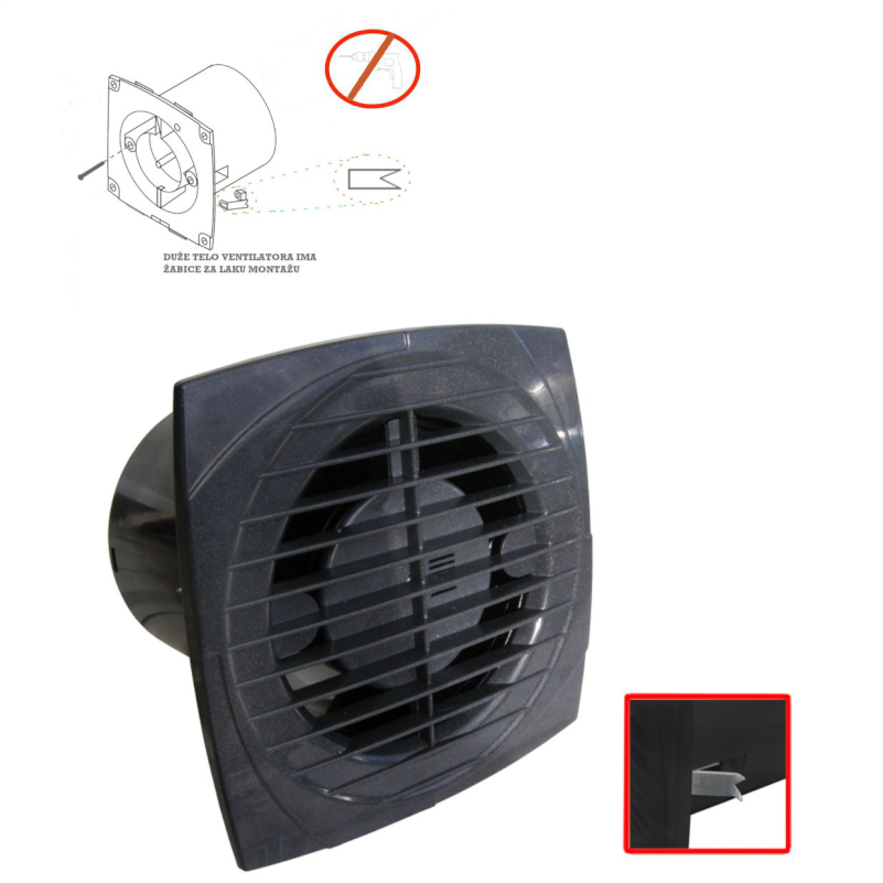 VENTILLATOR MTG A 120 ANTRACIT 401061/810018