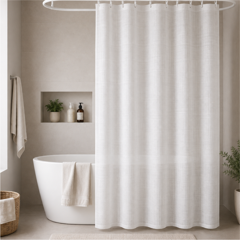 PERDE PER BANJO BLACK 180*180 SOLID EMBOSSED DESIGN/WHITE