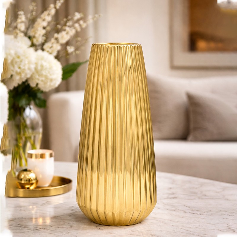 VAZO DEKORUESE G3-8 GOLD 3007  10.5x25cm