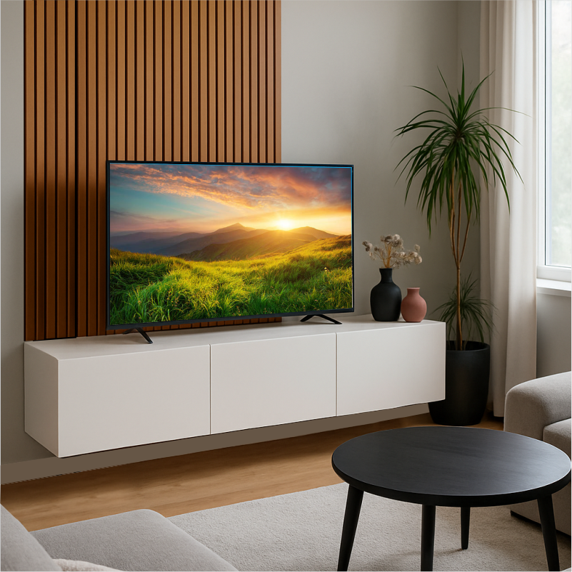 KOMODË PËR TV 180CM + PANELE DEKORATIVE