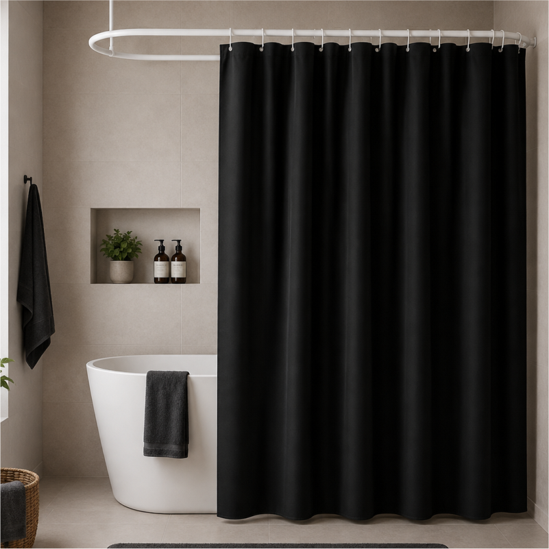 PERDE PER BANJO BLACK 180*180 SOLID BLACK