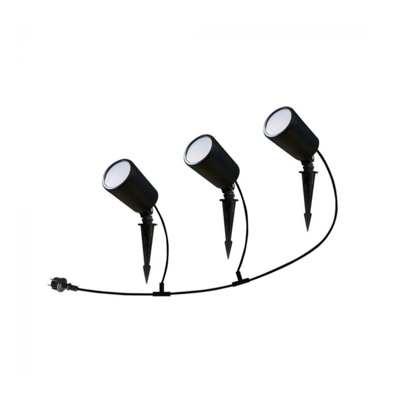 DRIT OBORRI SMART 3*5.2W-WIFI LED SPIKE LIGHT-3IN1+RGB-BLACK BODY-IP65 3015