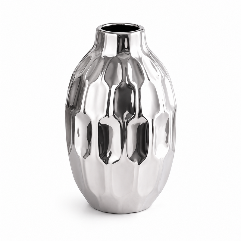 VAZO DEKORUESE G3-26 SILVER  9x22.5cm