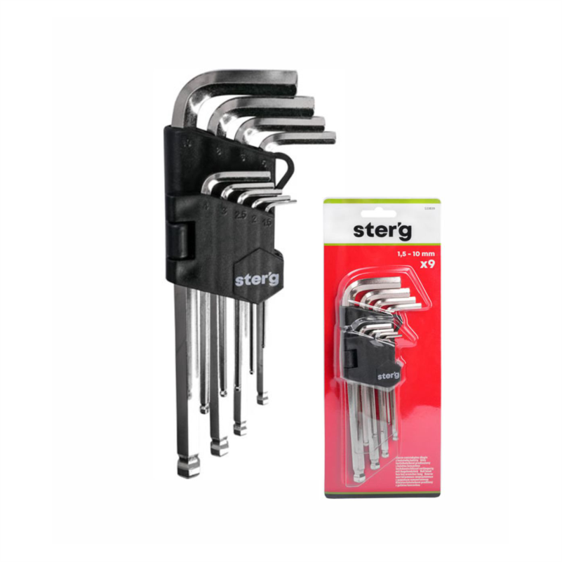 IMBUSA SET HEX 1.5-10 MM SET 9 COPE S33B49