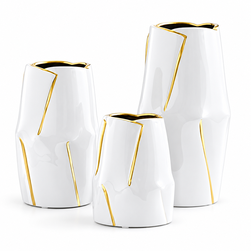 VAZO DEKORUESE G3-12 WHITE YS-809L  13.5x25cm