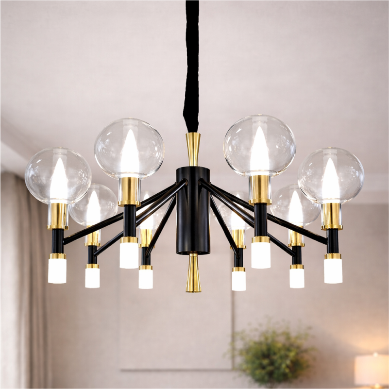 LLUSTER 7028-8 8*3W LED  BK