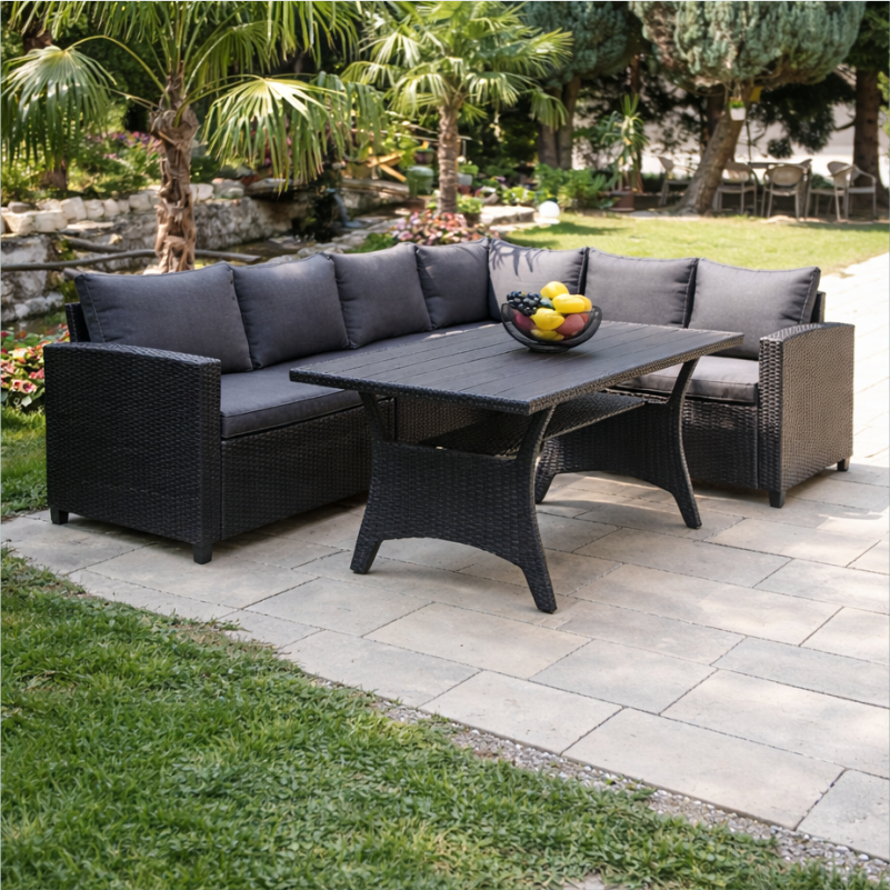 GARDEN SET TDH-GG0225 CORNER SOFA+TABLE 3/1