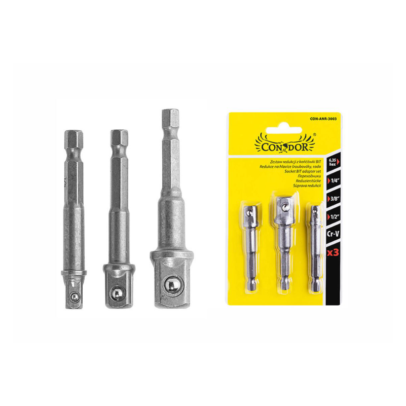 SET ADAPTER PER BITA 3 COPE 1/4 3/8 1/2 CON-ANR-3003