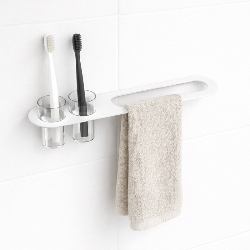 RAFT PER PESHQIR + GOTA PER BRUSHA GRACE WHITE 811187D-A31 3/1