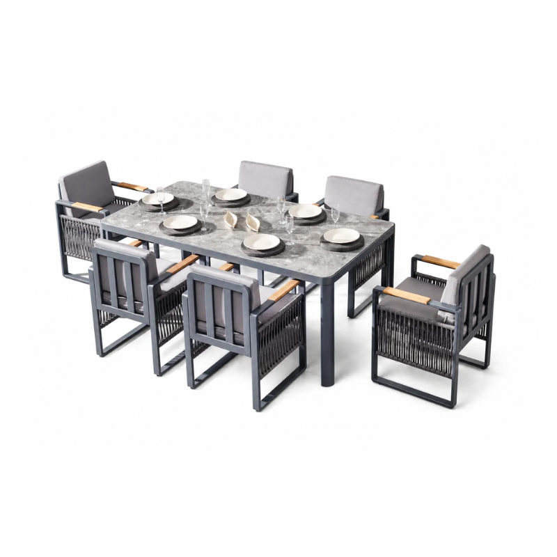 SET ULSE KOPSHTI PER NGRENJE ARGOS TAVOLINA + 6 KARRIGE