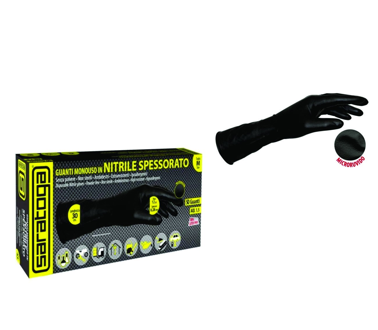 DOREZA NITRILE TE GJATA 50COPE XL