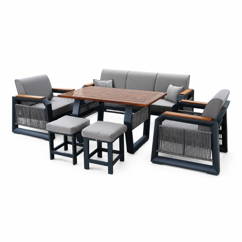 SET KOPSHTI 3+1+1+2 STOOL ANTHRACITE