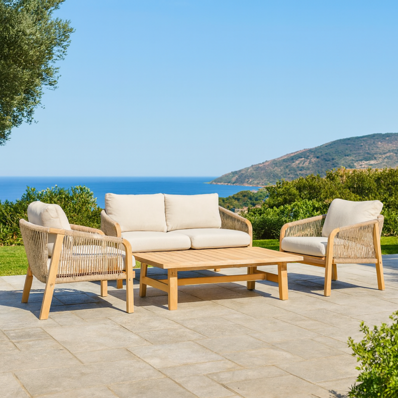 GARDEN SET RIMINI SOFA DTB213311AB-DTT202254 2+1+1+TABLE