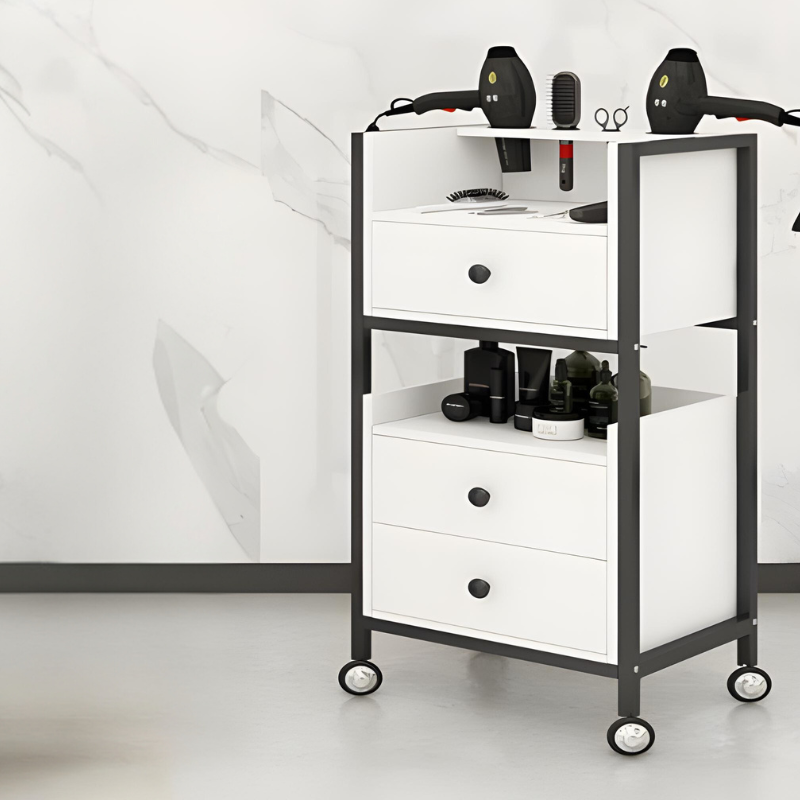 KOMODINE ME SIRTARE WL-T314 BLACK+WHITE