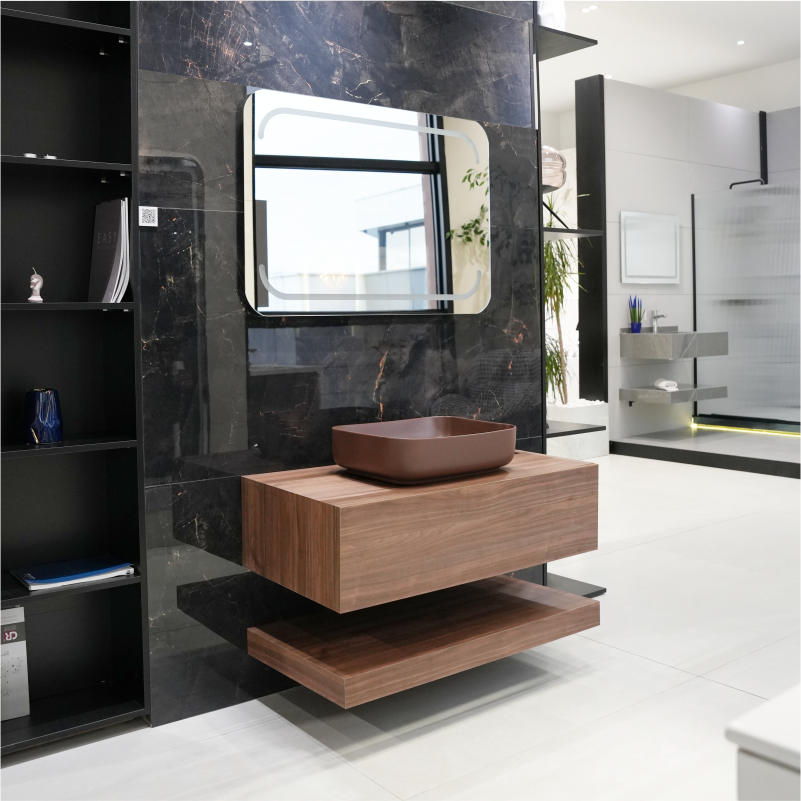 KOMODE PER BANJO GO-1125BF WOOD (TOP BASIN BROWN) 100CM