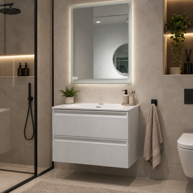 KOMODE KOS-DGR-60W 2/1 WHITE Pa Pasqyre