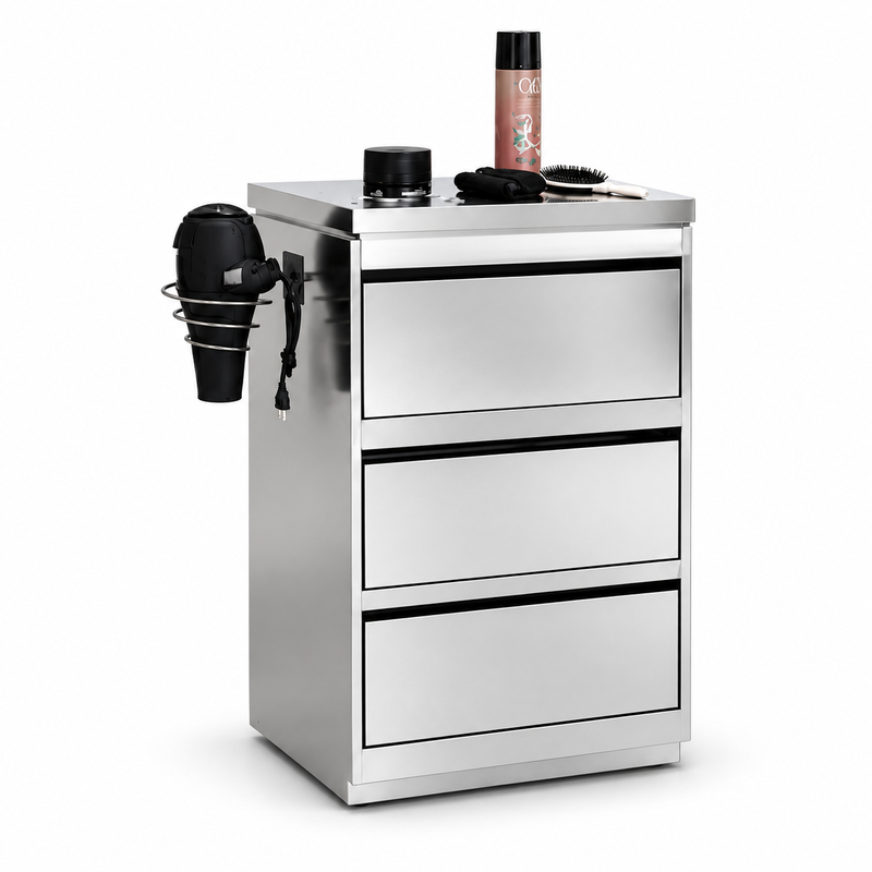KOMODINE ME SIRTARE WL-T086-3 35X28X80CM SILVER