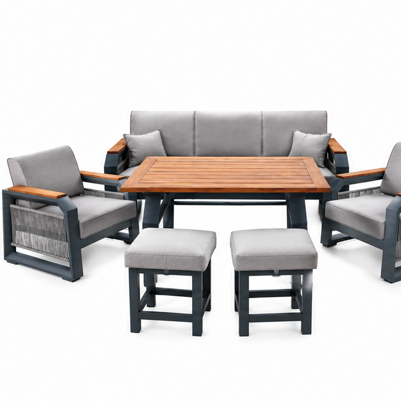 SET KOPSHTI 3+1+1+2 STOOL ANTHRACITE