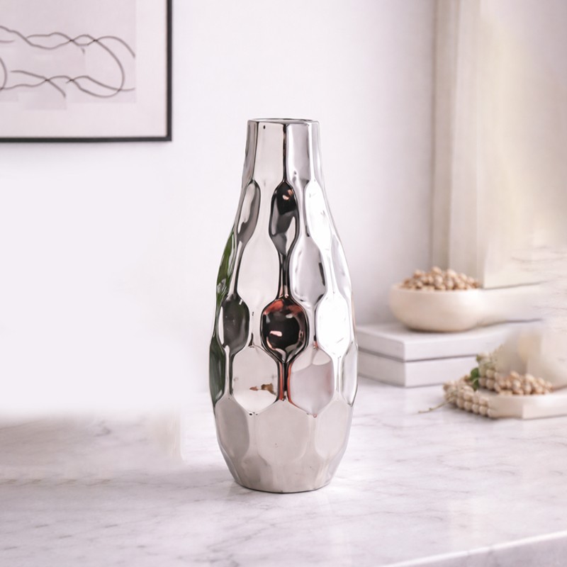 VAZO DEKORUESE G3-24 SILVER  8x33cm