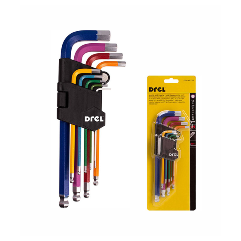 IMBUSA SET HEX 1.5-10 MM SET 9 COPE color CON-IKB-3309