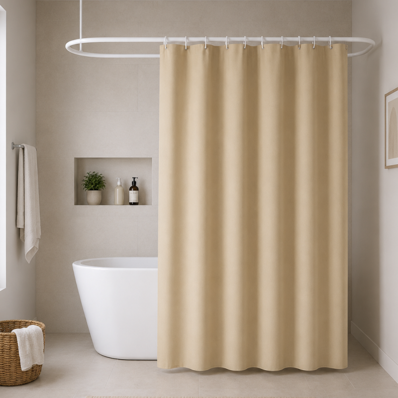 PERDE PER BANJO BLACK 180*180 SOLID BEIGE
