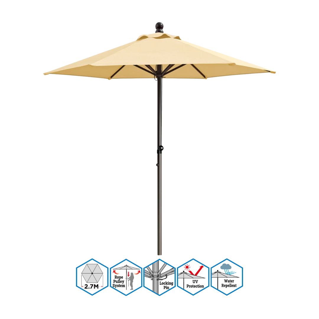 ÇADER KOPSHTI 2.7MT U276-270-TAN  NGJYRE KAFE E QELT