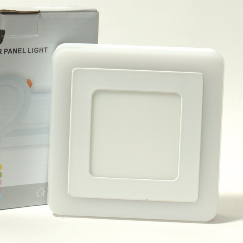 LED PANEL COLOR SQ6+3W WH+BL OG