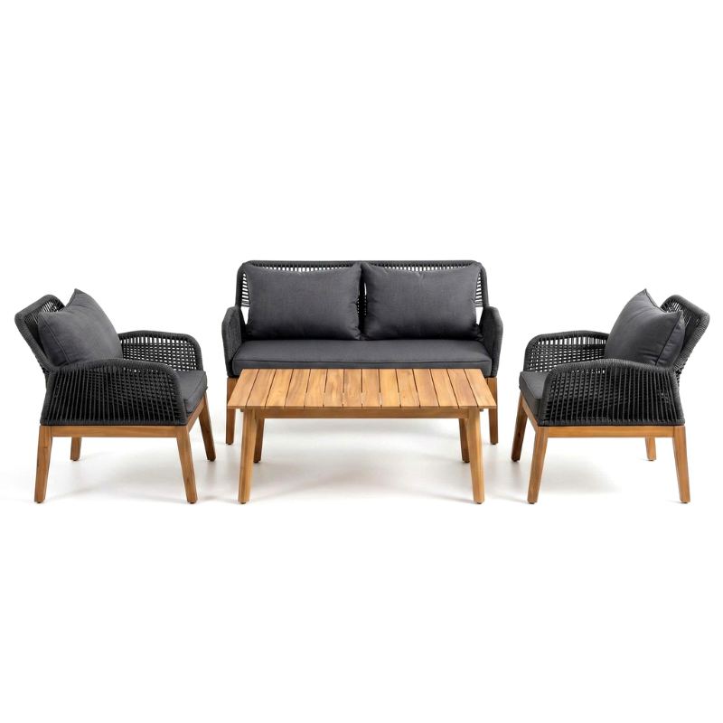 SET PER KOPSHT FLORIDA LOUNGE 2+1+1+TABLE  LK-GG-02.25 ANTHRACITE