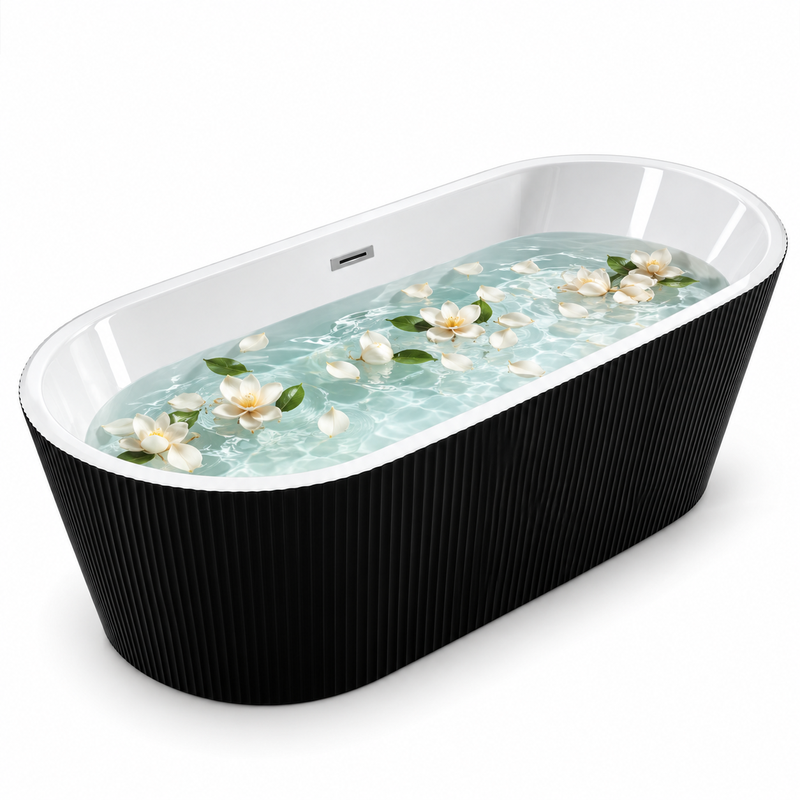 VASKE MILE 170*75*56CM 3094 WHITE/BLACK