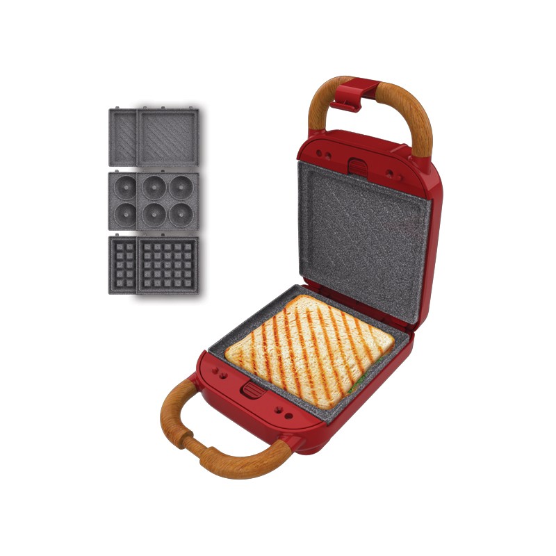 TOSTER ROCK'NTOAST RETRO ONE RED 3IN1 01315 CT