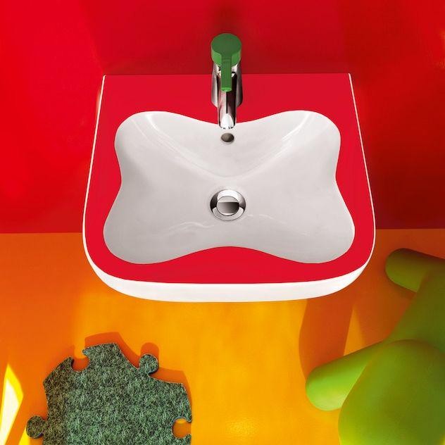 LAVAMAN PER FEMIJE LAUFEN FLORAKIDS 45X41 (WHITE & RED)  H8150310621041